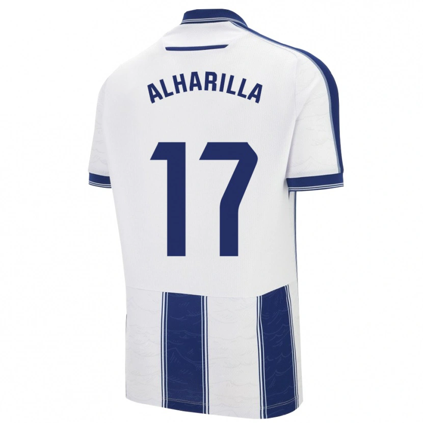 Danxen Criança Camisola María Alharilla #17 Azul Marinho Branco Alternativa 2025/26 Camisa