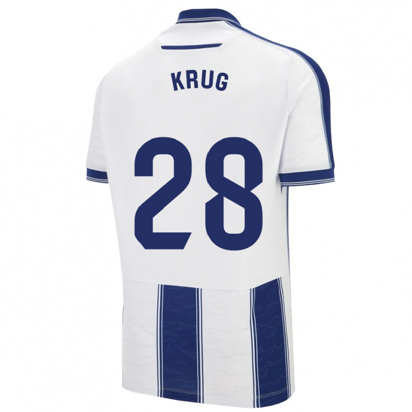Danxen Criança Camisola Martín Krug #28 Azul Marinho Branco Alternativa 2025/26 Camisa