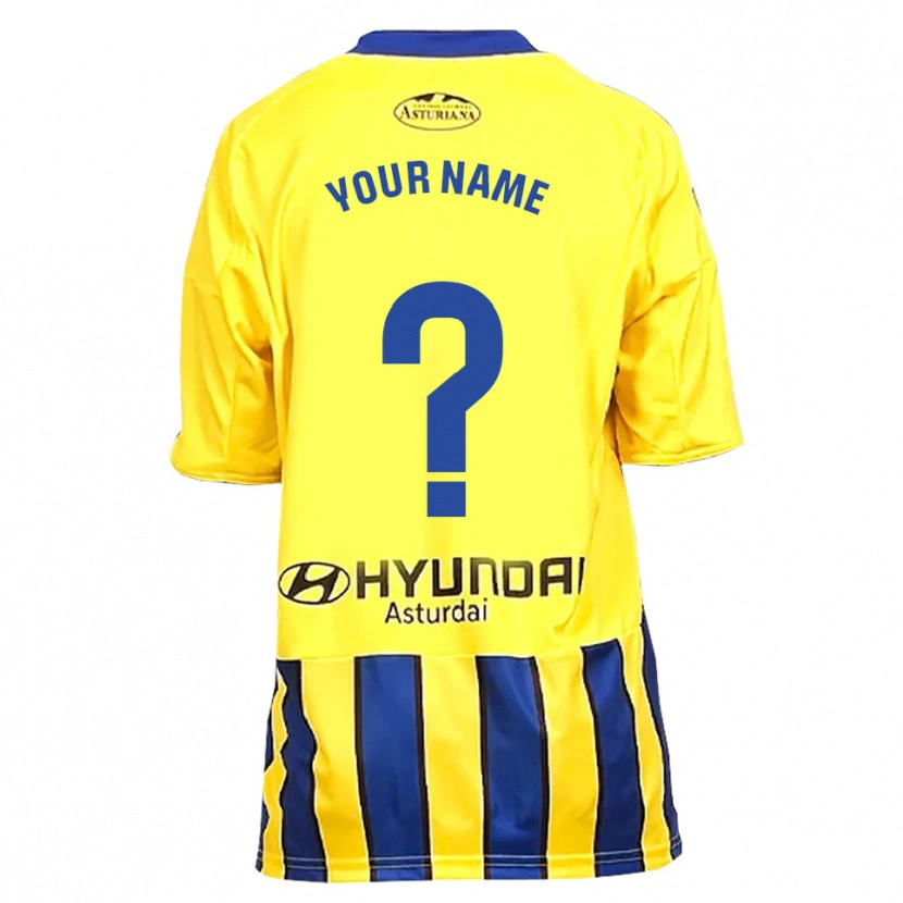 Danxen Criança Camisola Seu Nome #0 Amarelo Azul Alternativa 2025/26 Camisa