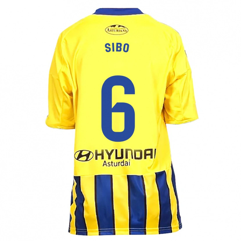 Danxen Criança Camisola Kwasi Sibo #6 Amarelo Azul Alternativa 2025/26 Camisa