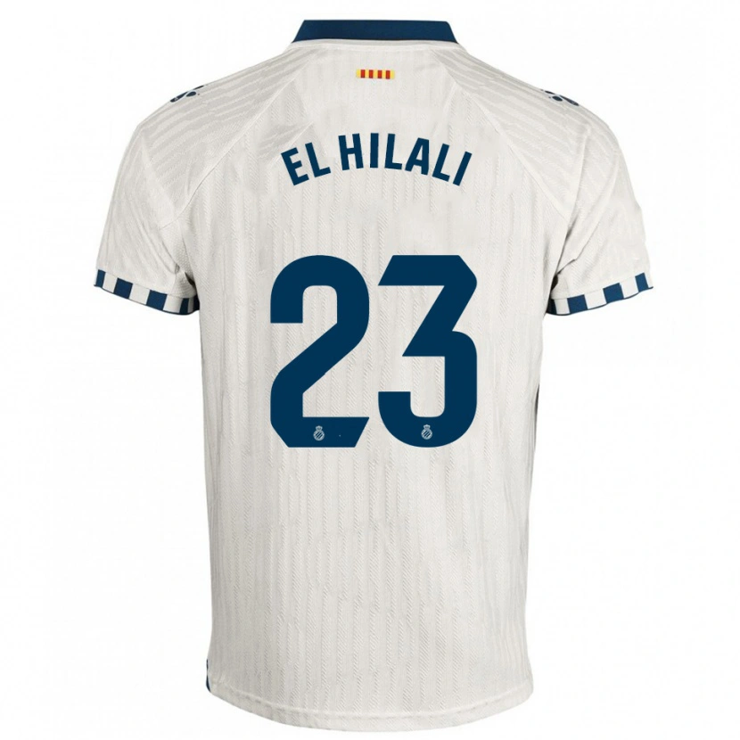 Danxen Criança Camisola Omar El Hilali #23 Branco Azul Alternativa 2025/26 Camisa