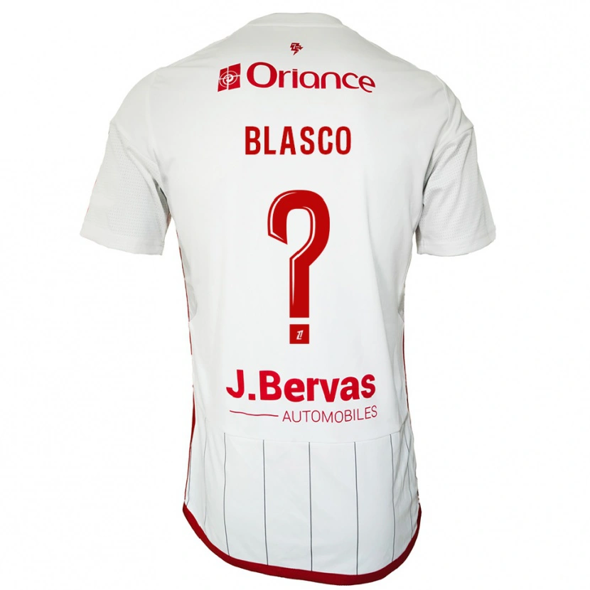 Danxen Criança Camisola Luna Blasco #0 Branco Vermelho Alternativa 2025/26 Camisa