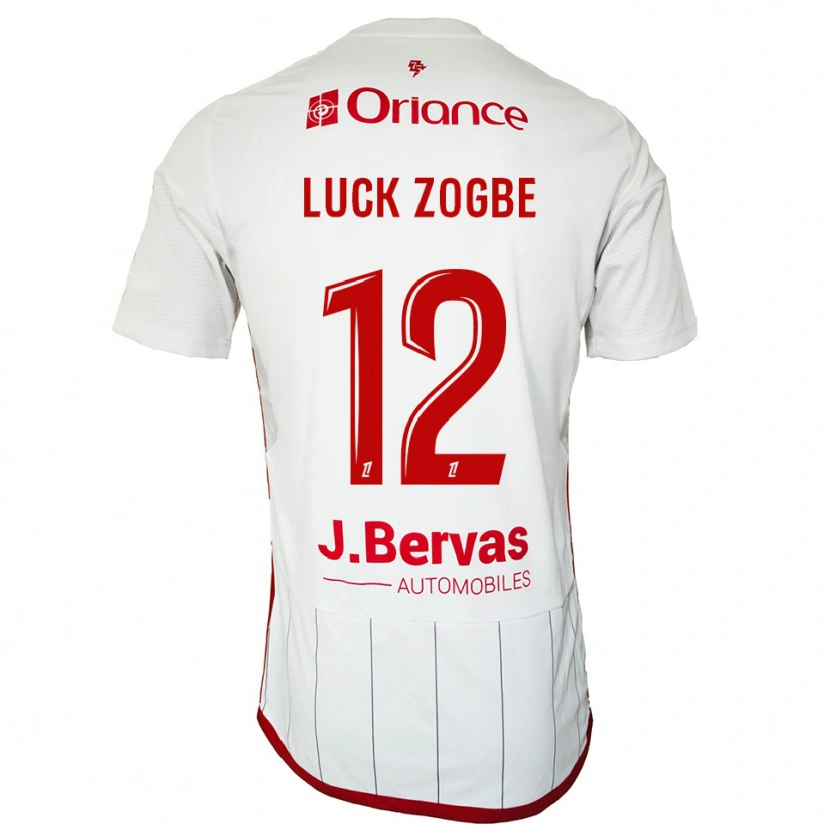 Danxen Criança Camisola Luck Zogbé #12 Branco Vermelho Alternativa 2025/26 Camisa