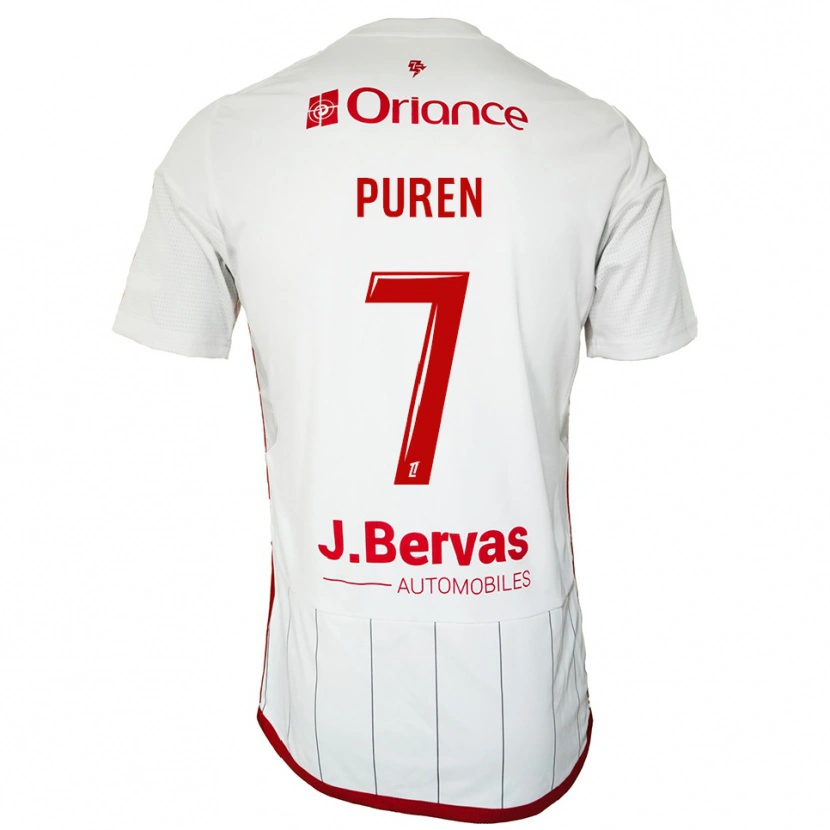 Danxen Criança Camisola Matthieu Puren #7 Branco Vermelho Alternativa 2025/26 Camisa