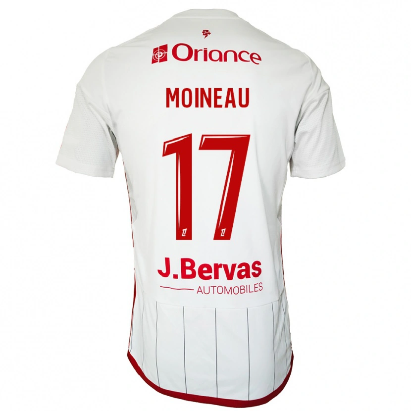 Danxen Criança Camisola Nathan Moineau #17 Branco Vermelho Alternativa 2025/26 Camisa