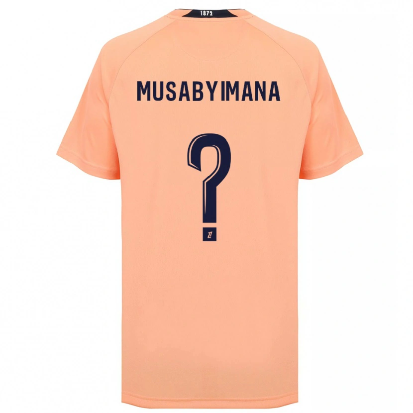 Danxen Criança Camisola Thierry Musabyimana #0 Laranja Azul Marinho Alternativa 2025/26 Camisa
