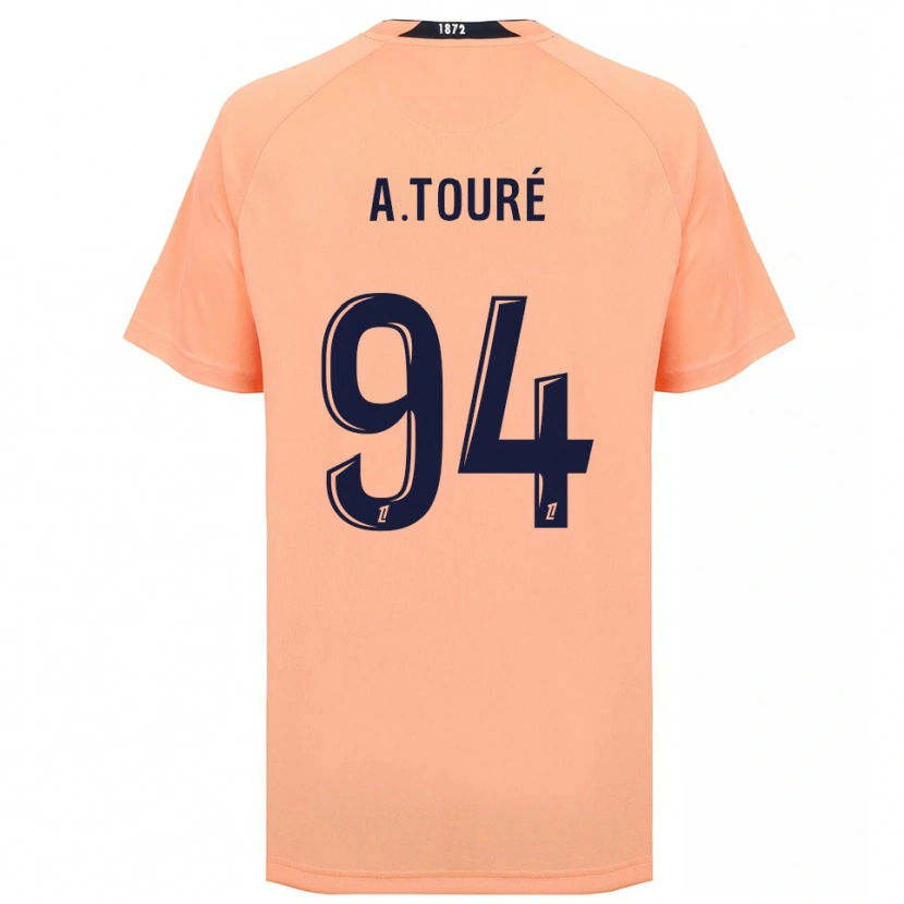 Danxen Criança Camisola Abdoulaye Touré #94 Laranja Azul Marinho Alternativa 2025/26 Camisa