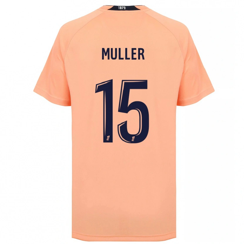 Danxen Criança Camisola Laura Muller #15 Laranja Azul Marinho Alternativa 2025/26 Camisa