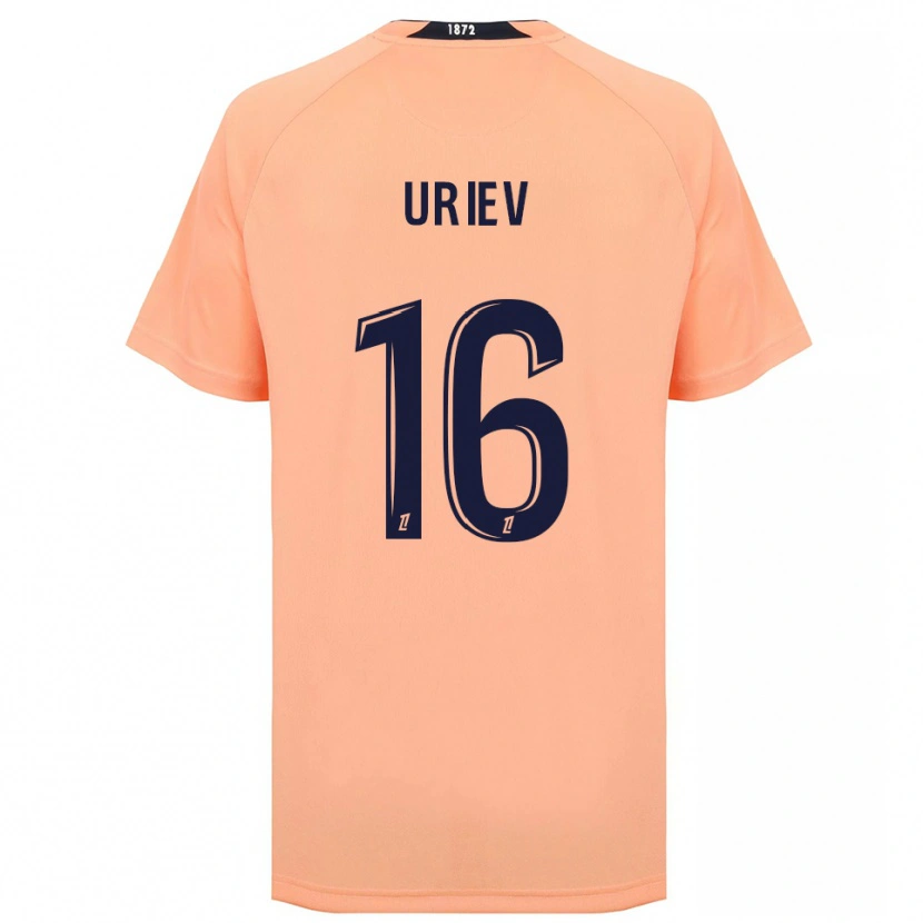 Danxen Criança Camisola Alan Uriev #16 Laranja Azul Marinho Alternativa 2025/26 Camisa