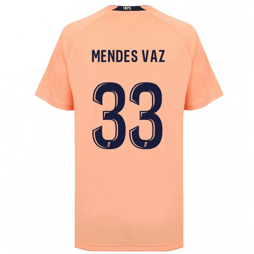 Danxen Criança Camisola Hernâni Mendes Vaz #33 Laranja Azul Marinho Alternativa 2025/26 Camisa