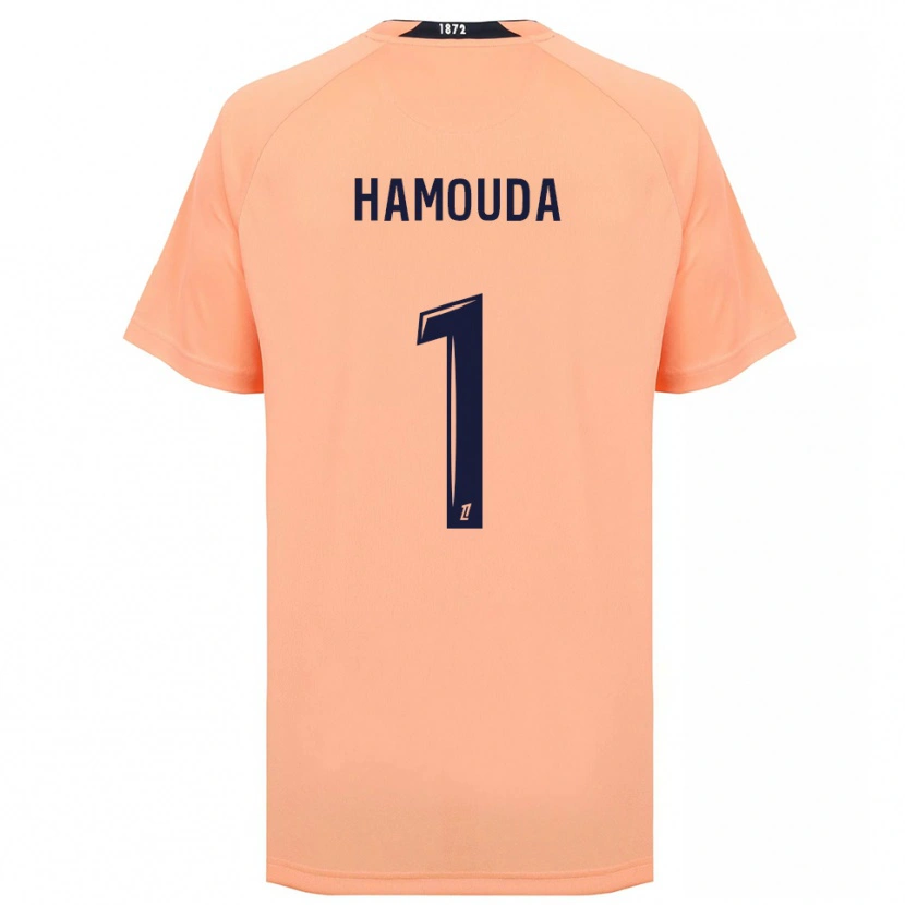 Danxen Criança Camisola Adel Hamouda #1 Laranja Azul Marinho Alternativa 2025/26 Camisa