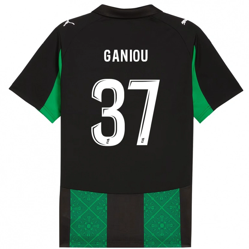 Danxen Criança Camisola Ismaëlo Ganiou #37 Preto Verde Alternativa 2025/26 Camisa