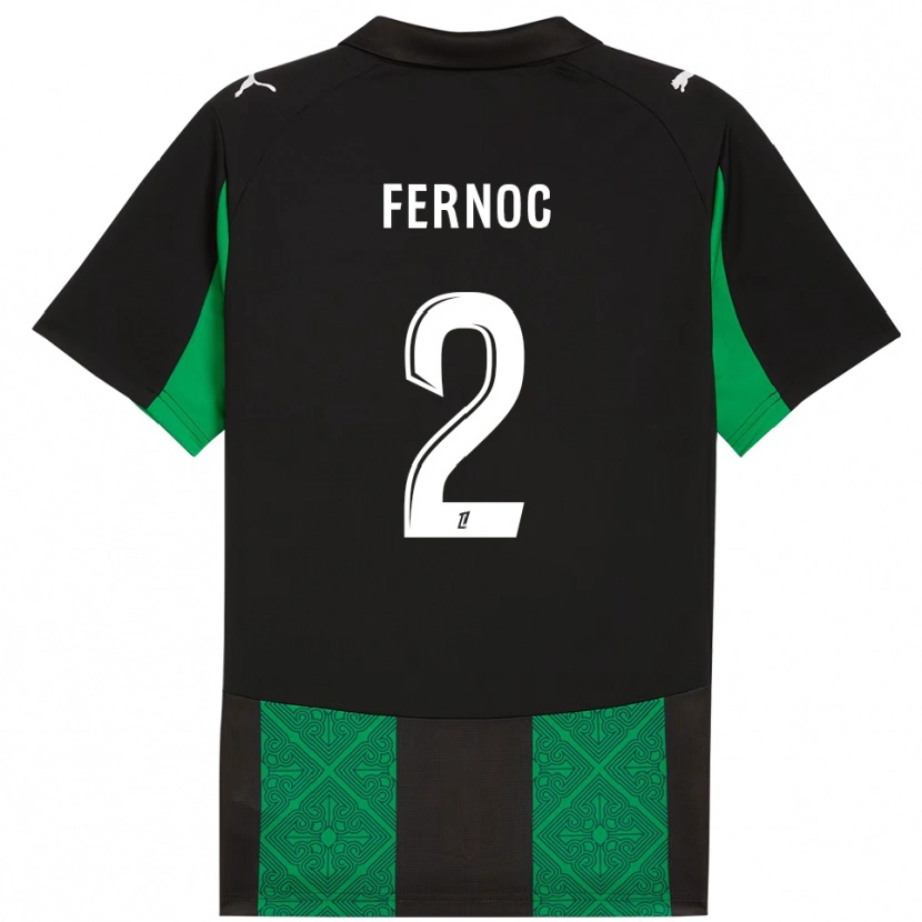 Danxen Criança Camisola Djulian Fernoc #2 Preto Verde Alternativa 2025/26 Camisa