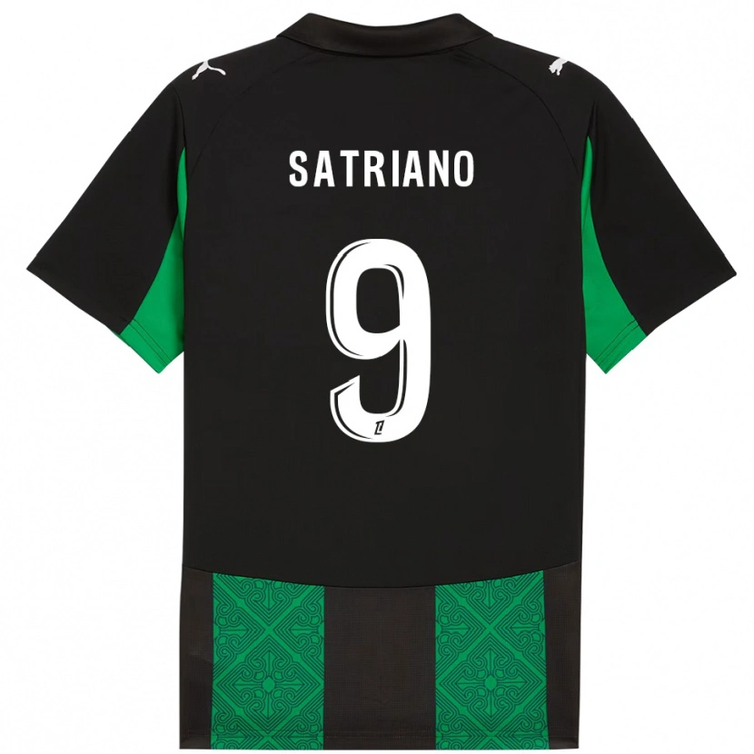 Danxen Criança Camisola Martín Satriano #9 Preto Verde Alternativa 2025/26 Camisa