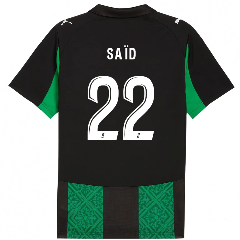 Danxen Criança Camisola Wesley Saïd #22 Preto Verde Alternativa 2025/26 Camisa