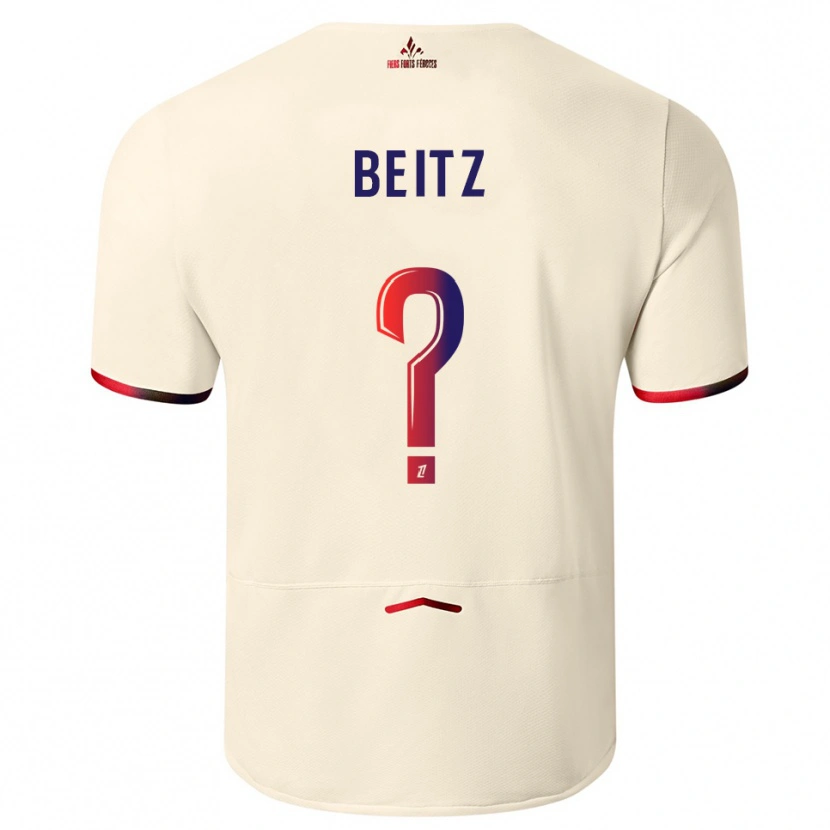 Danxen Criança Camisola Taylor Beitz #0 Branco Sujo Vermelho Alternativa 2025/26 Camisa