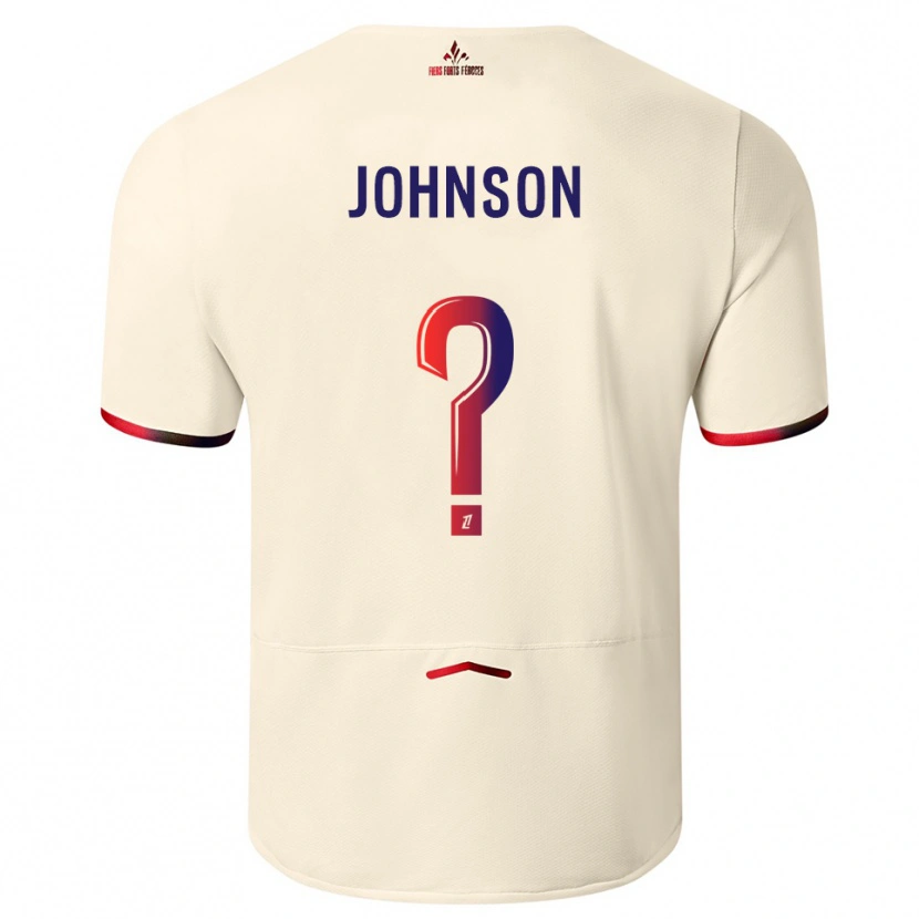 Danxen Criança Camisola Kédie Johnson #0 Branco Sujo Vermelho Alternativa 2025/26 Camisa