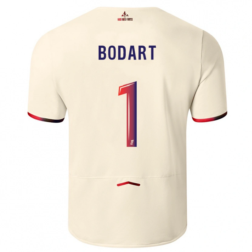 Danxen Criança Camisola Arnaud Bodart #1 Branco Sujo Vermelho Alternativa 2025/26 Camisa