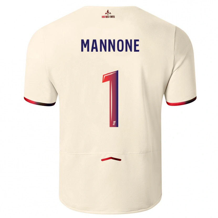 Danxen Criança Camisola Vito Mannone #1 Branco Sujo Vermelho Alternativa 2025/26 Camisa