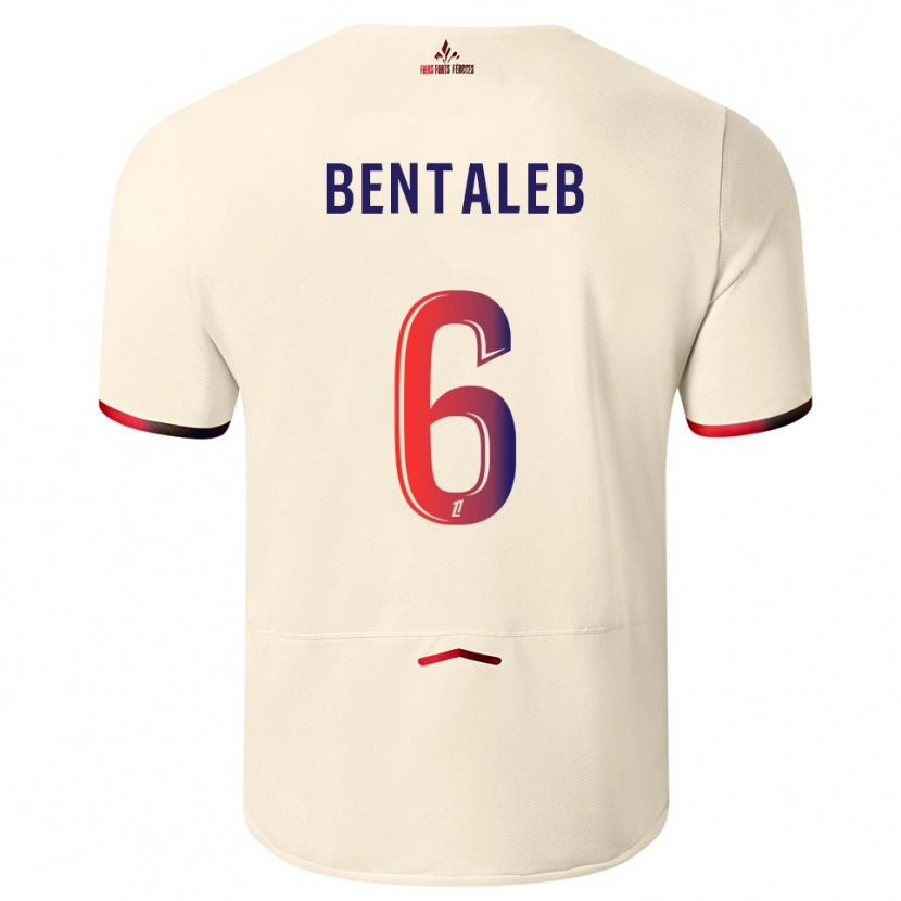 Danxen Criança Camisola Nabil Bentaleb #6 Branco Sujo Vermelho Alternativa 2025/26 Camisa