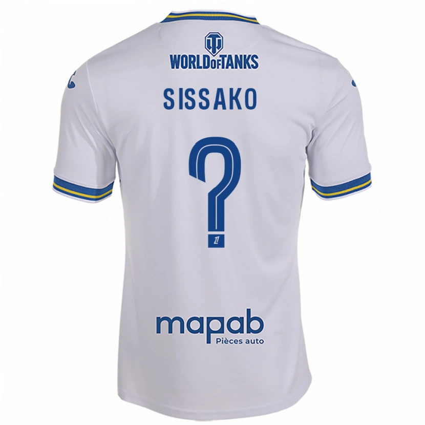 Danxen Criança Camisola Mohamed Sissako #0 Branco Azul Celeste Alternativa 2025/26 Camisa