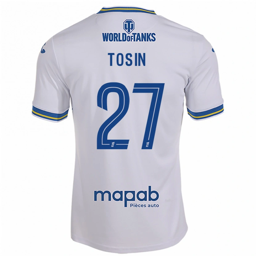 Danxen Criança Camisola Aiyegun Tosin #27 Branco Azul Celeste Alternativa 2025/26 Camisa