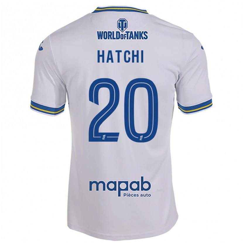 Danxen Criança Camisola Jérémy Hatchi #20 Branco Azul Celeste Alternativa 2025/26 Camisa