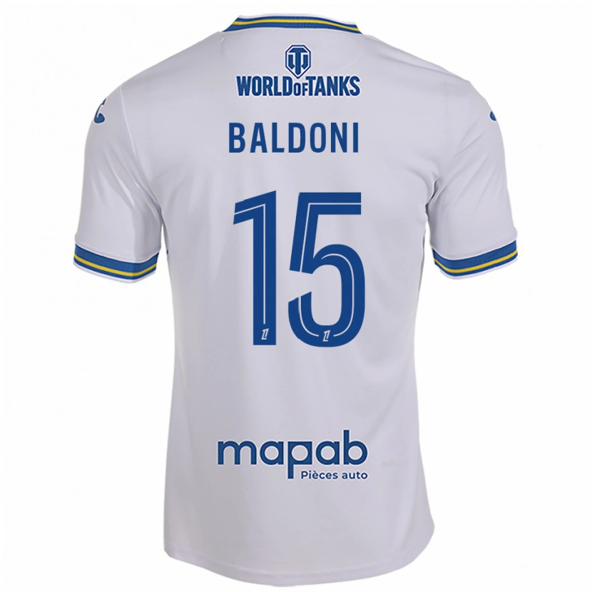 Danxen Criança Camisola Sohan Baldoni #15 Branco Azul Celeste Alternativa 2025/26 Camisa