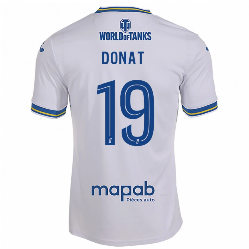 Danxen Criança Camisola Noa Donat #19 Branco Azul Celeste Alternativa 2025/26 Camisa