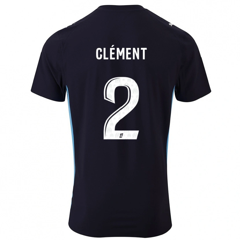 Danxen Criança Camisola Mathis Clément #2 Preto Azul Celeste Alternativa 2025/26 Camisa