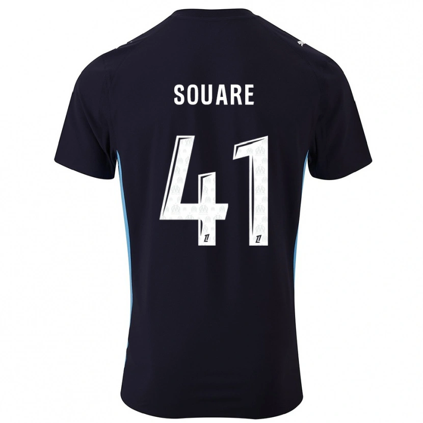 Danxen Criança Camisola Cheick Souare #41 Preto Azul Celeste Alternativa 2025/26 Camisa