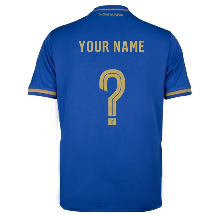 Danxen Criança Camisola Seu Nome #0 Azul Dourado Alternativa 2025/26 Camisa