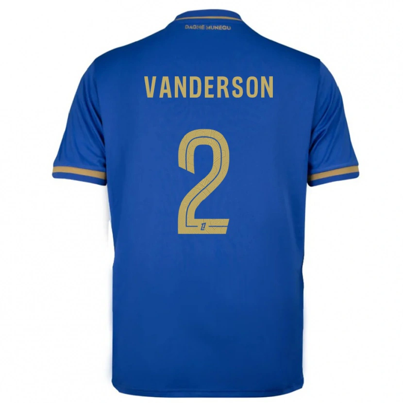 Danxen Criança Camisola Vanderson #2 Azul Dourado Alternativa 2025/26 Camisa