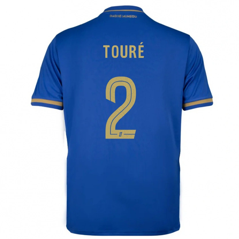Danxen Criança Camisola Ilane Touré #2 Azul Dourado Alternativa 2025/26 Camisa