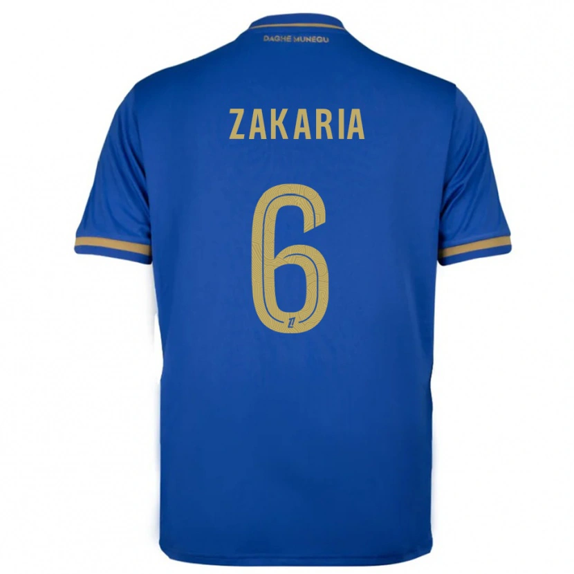 Danxen Criança Camisola Denis Zakaria #6 Azul Dourado Alternativa 2025/26 Camisa