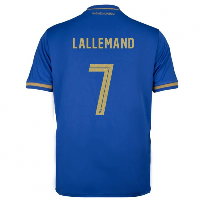 Danxen Criança Camisola Nassim Lallemand #7 Azul Dourado Alternativa 2025/26 Camisa