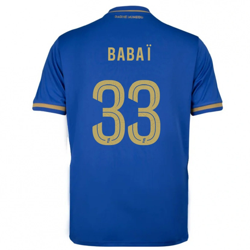 Danxen Criança Camisola Nazim Babaï #33 Azul Dourado Alternativa 2025/26 Camisa