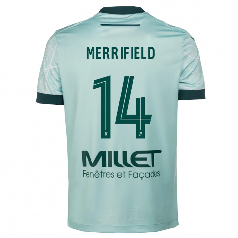 Danxen Criança Camisola Loan Merrifield #14 Verde Branco Alternativa 2025/26 Camisa
