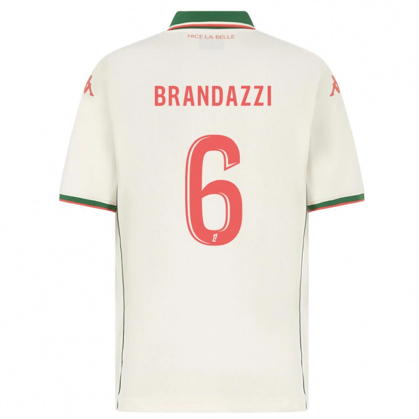 Danxen Criança Camisola Fiona Brandazzi #6 Branco Verde Alternativa 2025/26 Camisa