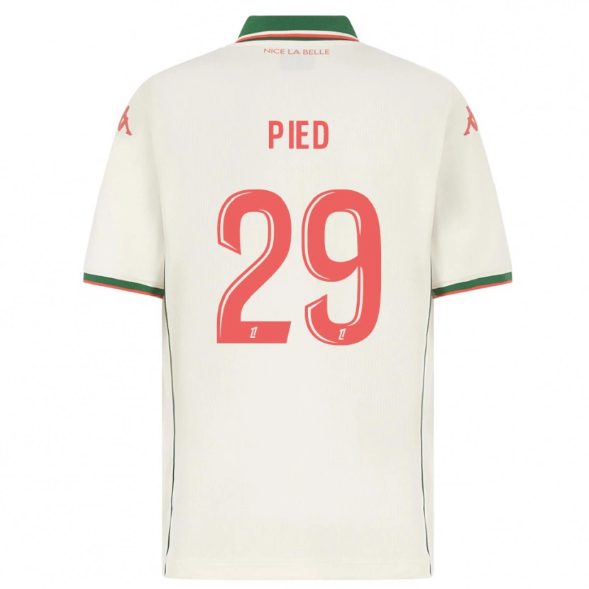 Danxen Criança Camisola Jérémy Pied #29 Branco Verde Alternativa 2025/26 Camisa