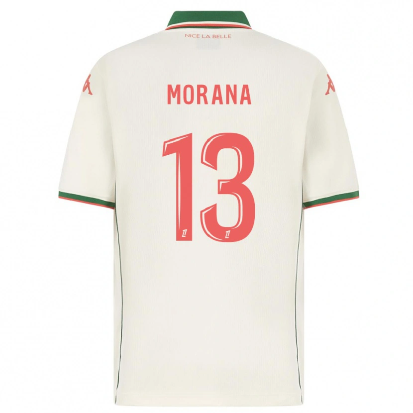Danxen Criança Camisola Djelan Morana #13 Branco Verde Alternativa 2025/26 Camisa