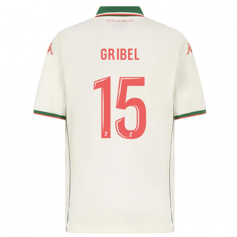 Danxen Criança Camisola Naomie Gribel #15 Branco Verde Alternativa 2025/26 Camisa