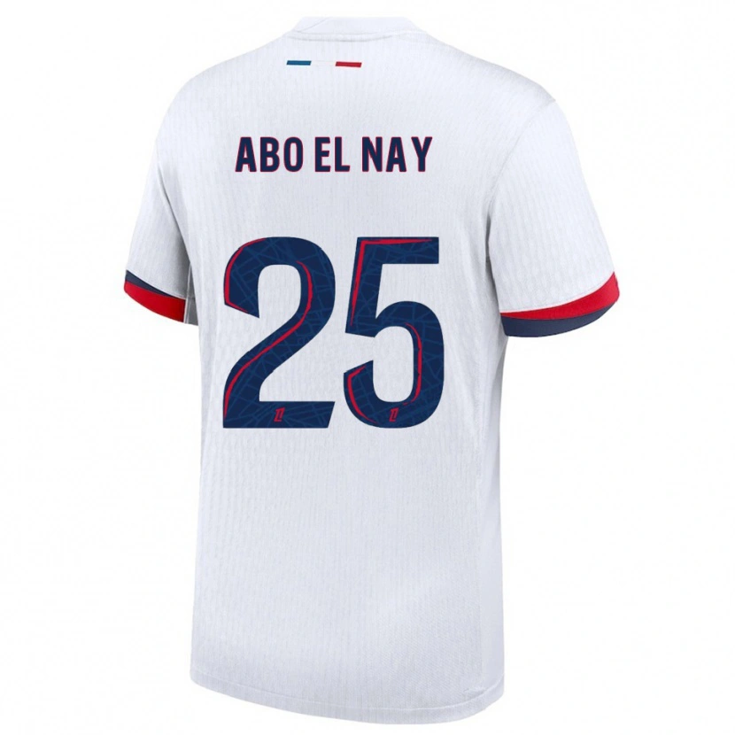 Danxen Criança Camisola Rayan Abo El Nay #25 Branco Vermelho Alternativa 2025/26 Camisa