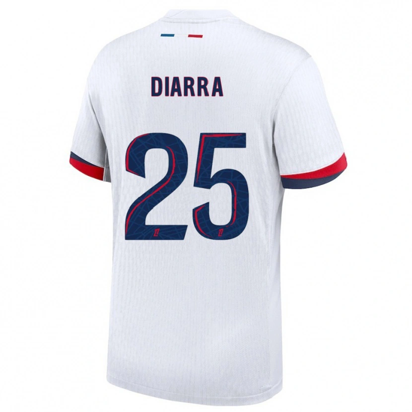 Danxen Criança Camisola Agueissa Diarra #25 Branco Vermelho Alternativa 2025/26 Camisa