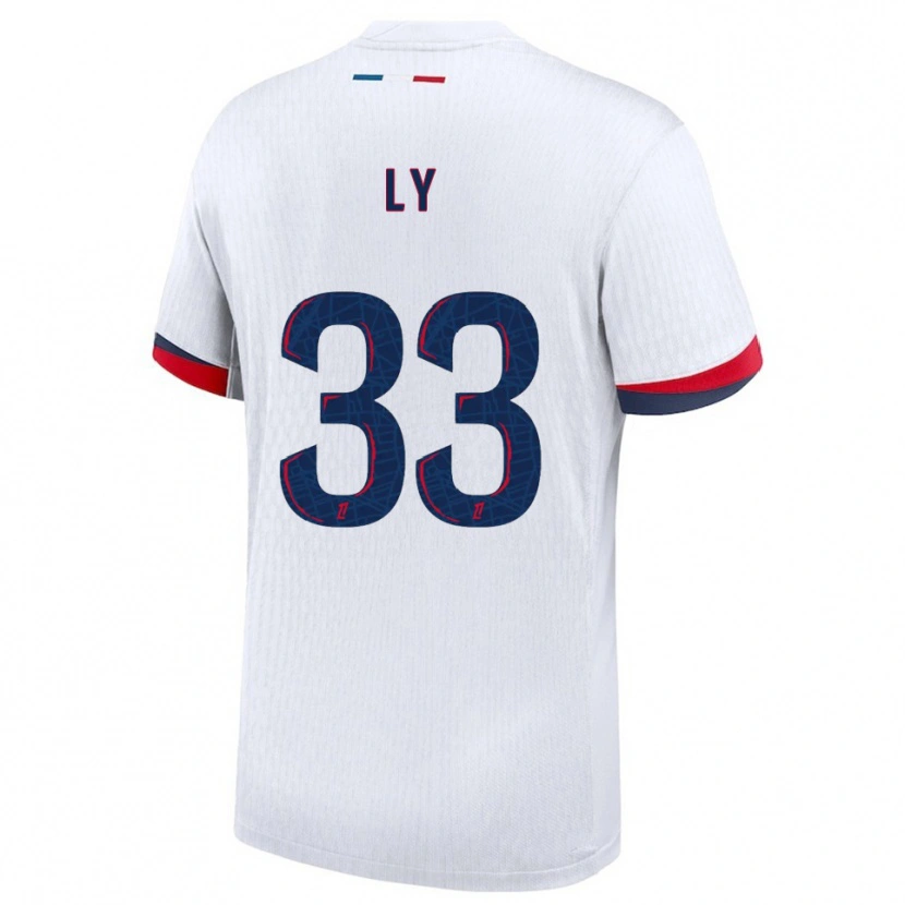 Danxen Criança Camisola Elijah Ly #33 Branco Vermelho Alternativa 2025/26 Camisa
