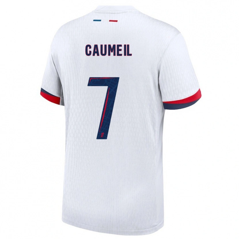 Danxen Criança Camisola Paul Caumeil #7 Branco Vermelho Alternativa 2025/26 Camisa
