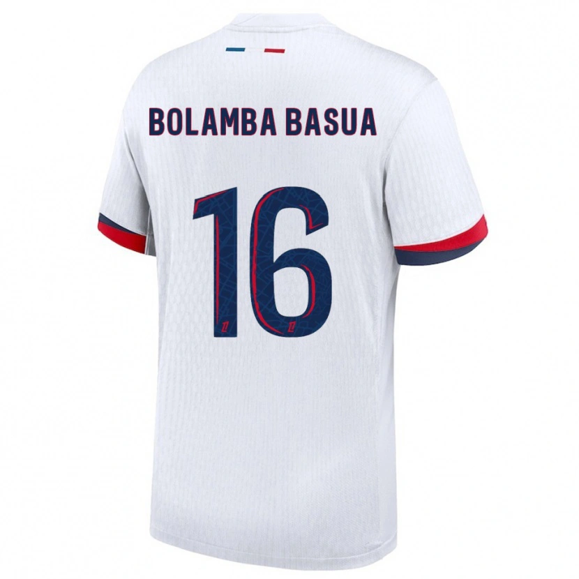 Danxen Criança Camisola Kévin Bolamba Basua #16 Branco Vermelho Alternativa 2025/26 Camisa