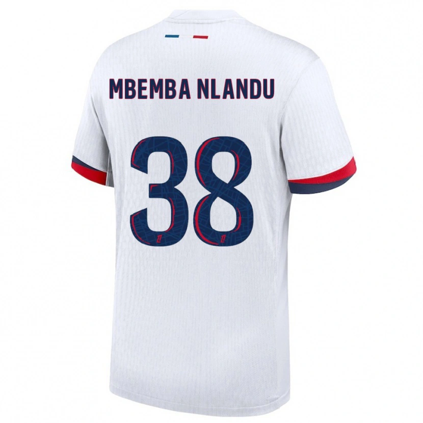 Danxen Criança Camisola Emmanuel Mbemba #38 Branco Vermelho Alternativa 2025/26 Camisa