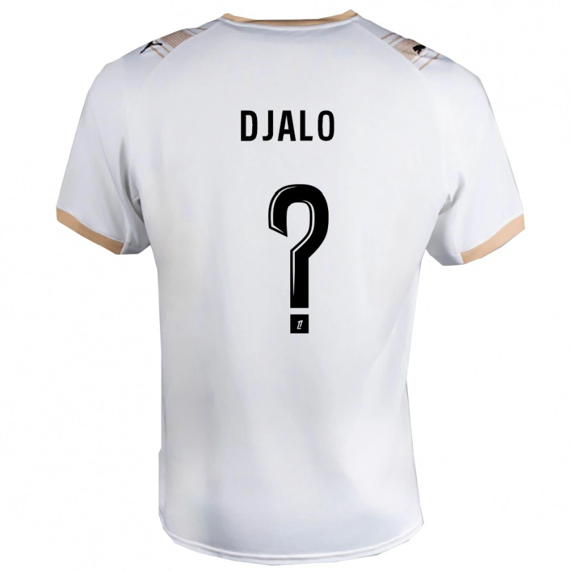 Danxen Criança Camisola Mamadu Djaló #0 Branco Preto Alternativa 2025/26 Camisa