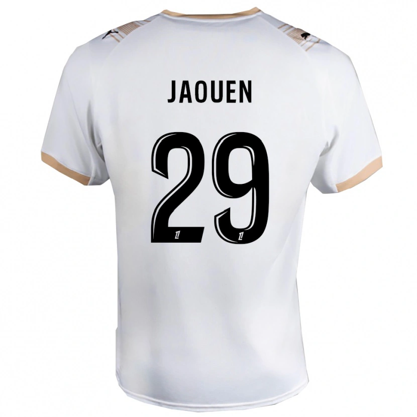 Danxen Criança Camisola Ewen Jaouen #29 Branco Preto Alternativa 2025/26 Camisa